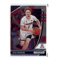 2020-21 Prizm Draft Picks Nico Mannion #58 Base Rookie Arizona Wildcats/Golden State Warriors