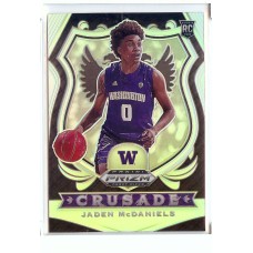 2020-21 Prizm Draft Picks Jaden McDaniels #91 Crusade Prizms Silver Washington Huskies/Minnesota Timberwolves