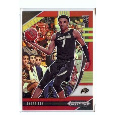 2020-21 Prizm Draft Picks Tyler Bey #35 Base Rookie Prizms Red /299 Colorado Buffaloes/Dallas Mavericks