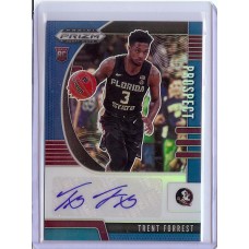 2020-21 Prizm Draft Picks Trent Forrest #85 Prospect Autographs Blue /149 Florida State Seminoles/Utah Jazz