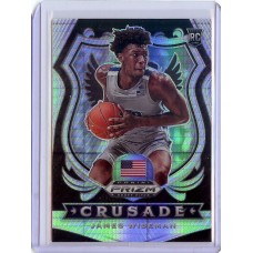 2020-21 Prizm Draft Picks James Wiseman #82 Crusade Prizms Hyper Memphis Tigers/Golden State Warriors