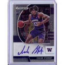 2020-21 Prizm Draft Picks Isaiah Stewart #26 Prospect Autographs Washington Huskies/Detroit Pistons