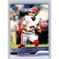 2024 Upper Deck UD Goodwin Champions Dillon Gabriel Upper Deck Young Guns #YG-1 Prospect Football 1:3 h, 1:3 e, 1:3 b 2024 Upper Deck UD Goodwin Champions Dillon Gabriel Upper Deck Young Guns #YG-1 Prospect Football 1:3 h, 1:3 e, 1:3 b