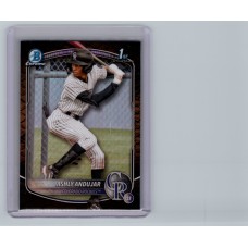 2025 Bowman Ashly Andujar #BCP-20 Bowman Chrome Prospects Reptillian Refractor (1:13) Colorado Rockies