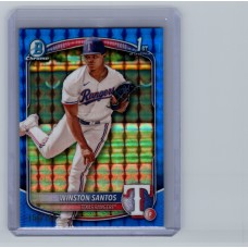 2025 Bowman Winston Santos #BCP-121 Bowman Chrome Prospects Blue Geometric #/150 (1:126) Texas Rangers