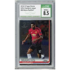 2018 Topps Chrome UEFA Champions League Marcus Rashford #68 CSG 8.5 Manchester United FC