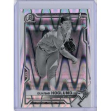 2021 BOWMAN DRAFT CHROME GUNNAR HOGLUND BLACK & WHITE RAYWAVE REFRACTOR  BDC-78 TORONTO BLUE JAYS