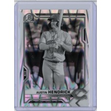 2021 BOWMAN DRAFT CHROME AUSTIN HENDRICK BLACK & WHITE RAYWAVE REFRACTOR  BDC-138 CINCINNATI REDS