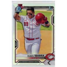 2021 BOWMAN DRAFT CHROME RUBEN IBARRA REFRACTOR BDC-189 CINCINNATI REDS