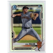 2021 BOWMAN DRAFT CHROME ERIC SILVA REFRACTOR BDC-162 SAN FRANCISCO GIANTS