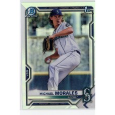 2021 BOWMAN DRAFT CHROME MICHAEL MORALES REFRACTOR BDC-160 SEATTLE MARINERS