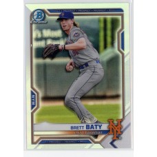 2021 BOWMAN DRAFT CHROME BRETT BATY REFRACTOR BDC-130 NEW YORK METS