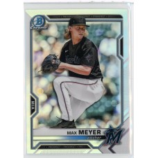 2021 BOWMAN DRAFT CHROME MAX MEYER REFRACTOR BDC-99 MIAMI MARLINS