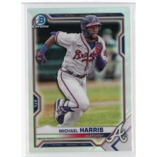 2021 BOWMAN DRAFT CHROME MICHAEL HARRIS REFRACTOR BDC-86 ATLANTA BRAVES