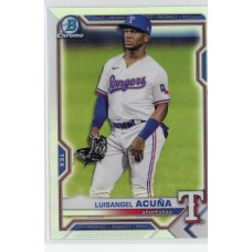 2021 BOWMAN DRAFT CHROME LUISANGEL ACUÑA REFRACTOR BDC-81 TEXAS RANGERS