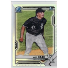 2021 BOWMAN DRAFT CHROME WES KATH REFRACTOR BDC-43 CHICAGO WHITE SOX