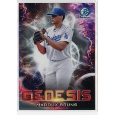 2021 BOWMAN DRAFT CHROME MADDUX BRUNS GENESIS GNS-15 LOS ANGELES DODGERS