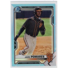 2021 BOWMAN DRAFT CHROME JAIRO POMARES SKY BLUE REFRACTOR BDC-45 SAN FRANCISCO GIANTS