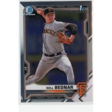 2021 BOWMAN DRAFT CHROME WILL BEDNAR BASE BDC-197 SAN FRANCISCO GIANTS