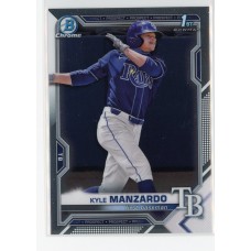 2021 BOWMAN DRAFT CHROME KYLE MANZARDO BASE BDC-191 TAMPA BAY RAYS