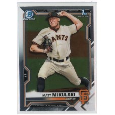 2021 BOWMAN DRAFT CHROME MATT MIKULSKI BASE BDC-179 SAN FRANCISCO GIANTS