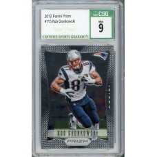 2012 Panini Prizm Rob Gronkowski #115 CSG 9 New England Patriots