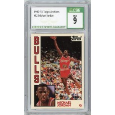 1992-93 Topps Archives Michael Jordan #52 CSG 9 Chicago Bulls