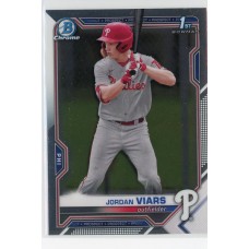 2021 BOWMAN DRAFT CHROME JORDAN VIARS BASE BDC-132 PHILADELPHIA PHILLIES