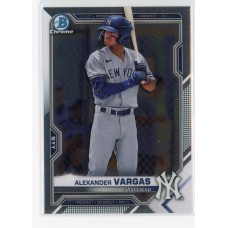 2021 BOWMAN DRAFT CHROME ALEXANDER VARGAS BASE BDC-121 NEW YORK YANKEES