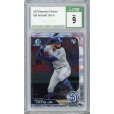 2019 Bowman Chrome Fernando Tatis Jr. #26 Rookie CSG 9 San Diego Padres