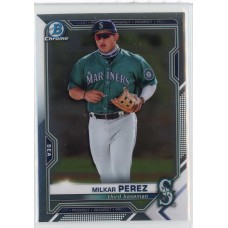 2021 BOWMAN DRAFT CHROME MILKAR PEREZ BASE BDC-117 SEATTLE MARINERS