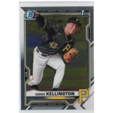 2021 BOWMAN DRAFT CHROME OWEN KELLINGTON BASE BDC-120 PITTSBURGH PIRATES