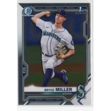 2021 BOWMAN DRAFT CHROME BRYCE MILLER BASE BDC-64 SEATTLE MARINERS