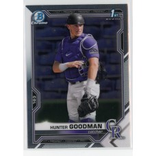 2021 BOWMAN DRAFT CHROME HUNTER GOODMAN BASE BDC-66 COLORADO ROCKIES