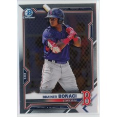 2021 BOWMAN DRAFT CHROME BRAINER BONACI BASE BDC-54 BOSTON RED SOX