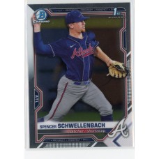 2021 BOWMAN DRAFT CHROME SPENCER SCHWELLENBACH BASE BDC-44 ATLANTA BRAVES