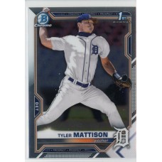 2021 BOWMAN DRAFT CHROME TYLER MATTISON BASE BDC-58 DETROIT TIGERS