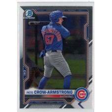 2021 BOWMAN DRAFT CHROME PETE CROW-ARMSTRONG BASE BDC-12 CHICAGO CUBS