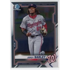 2021 BOWMAN DRAFT CHROME JORDY BARLEY BASE BDC-6 WASHINGTON NATIONALS