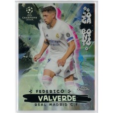 2020-21 TOPPS CHROME UEFA CHAMPIONS LEAGUE FEDERICO VALVERDE #JB-11 JOGA BONITO INSERT REAL MADRID C.F.