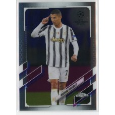 2020-21 TOPPS CHROME UEFA CHAMPIONS LEAGUE CRISTIANO RONALDO #100 BASE JUVENTUS