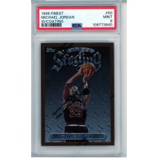 1996 TOPPS FINEST STERLING W/ COATING #50 MICHAEL JORDAN PSA 9