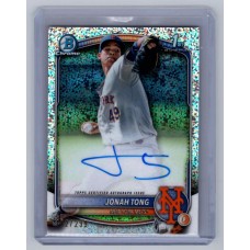 2025 Bowman Jonah Tong #CPA-JTO Chrome Prospect Autographs Base New York Mets