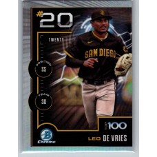 2025 Bowman Leo De Vries #BTP-20 Bowman Scouts' Top 100 San Diego Padres