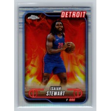 2024-25 Topps Chrome Breakers Delight Isaiah Stewart #116 Refractor - (1:2 hobby, 4:1 breaker: 1:8 value, 1:7 mega) Detroit Pistons