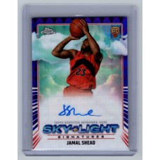 2024-25 Topps Chrome Breakers Delight Jamal Shead #SLS-JSH RC Sky-Light Signatures Purple Geometric Refractor - (1:4 breaker) Toronto Raptors