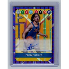 2024-25 Topps Chrome Breakers Delight Pacôme Dadiet #NSS-PD RC Next Stop Signatures Purple Geometric Refractor - (1:4 breaker) New York Knicks