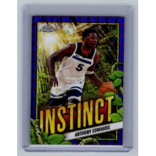 2024-25 Topps Chrome Breakers Delight Anthony Edwards #INS-7 Instinct Purple Geometric Refractor - (1:8 breaker) Minnesota Timberwolves
