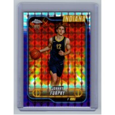 2024-25 Topps Chrome Breakers Delight Johnny Furphy #139 RC Purple Geometric Refractor - (1:1 breaker) /129 Indiana Pacers