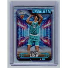 2024-25 Topps Chrome Breakers Delight Tidjane Salaün #148 RC Refractor - (1:2 hobby, 4:1 breaker: 1:8 value, 1:7 mega) Charlotte Hornets